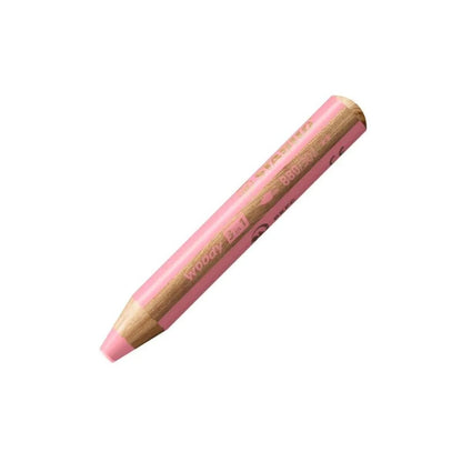 Buntstift, Wasserfarbe & Wachsmalkreide - STABILO woody 3 in 1 - Einzelstift - pastellpink