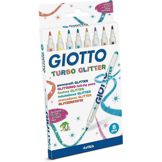 Giotto Fasermaler Turbo Glitter 8 Stück