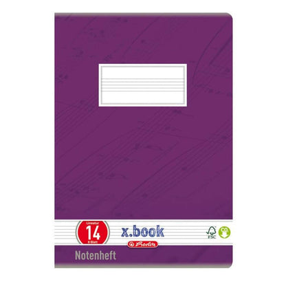 Herlitz Notenheft A5 FSC-Mix Lineatur 14, 8 Blatt