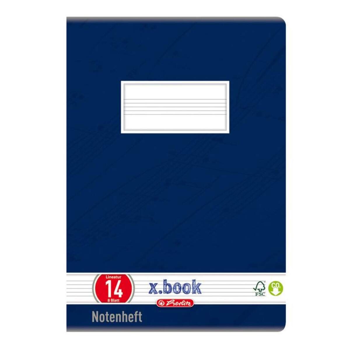 Herlitz Notenheft A5 FSC-Mix Lineatur 14, 8 Blatt