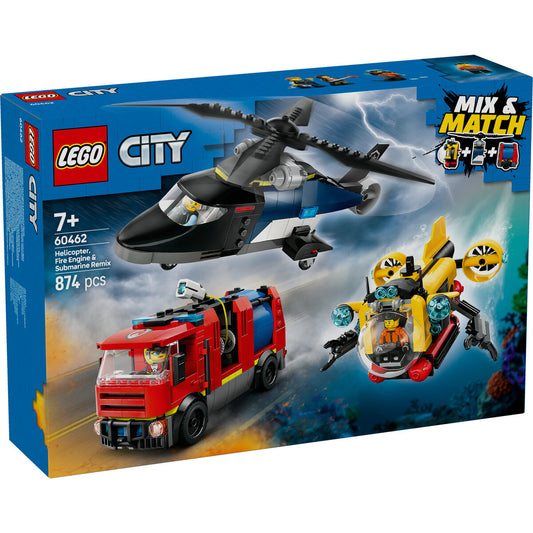 LEGO® City 60462 Kombinationsset mit Hubschrauber, Löschauto und U-Boot