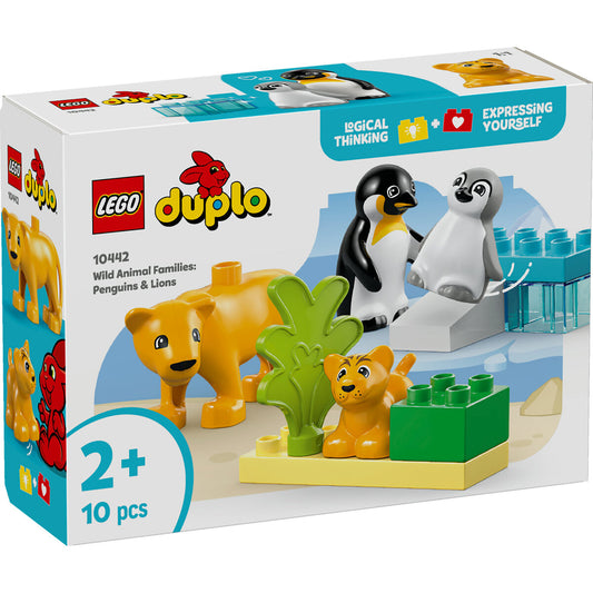 LEGO® DUPLO® Town 10442 Wildtier-Familien: Pinguine und Löwen