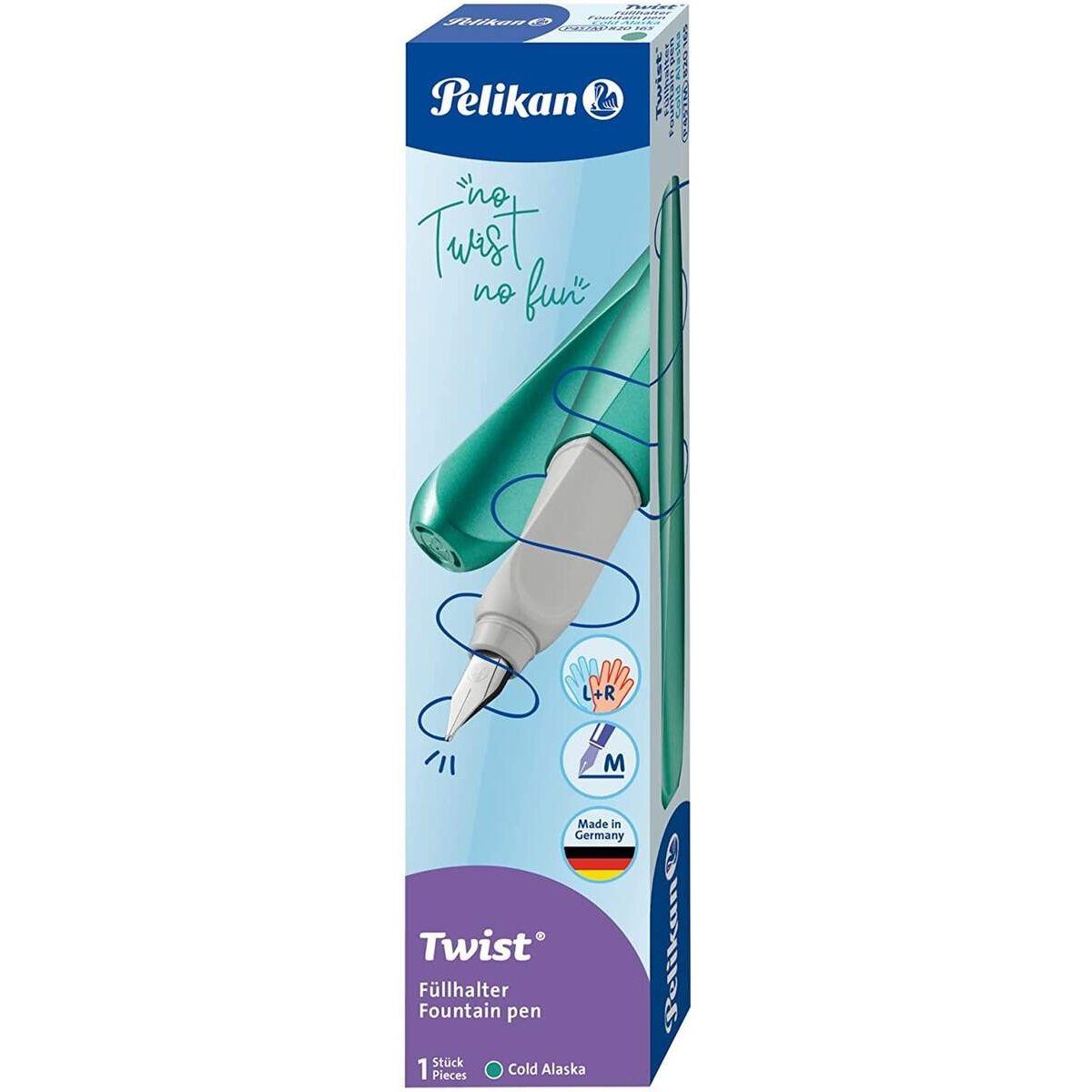 Pelikan Twist® Füllhalter Cold Alaska, M-Feder, 1 Stück in Faltschachtel