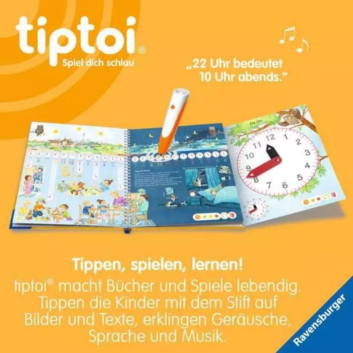 Ravensburger tiptoi® Meine Lern-Spiel-Welt: Uhr und Zeit