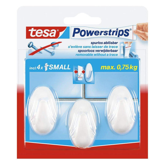 tesa Powerstrips tesa Minihaken Oval, weiss