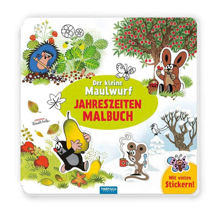 Trötsch Der kleine Maulwurf Jahreszeitenmalbuch Sticker und Malbuch