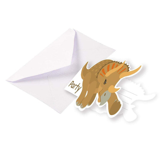 amscan Einladungskarten Happy Dinosaur 8 Stück mit Umschlag