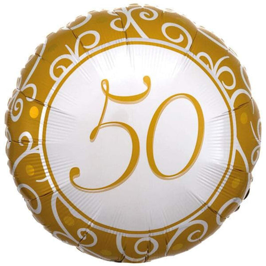 amscan Folienballon Goldene Hochzeit D43 cm