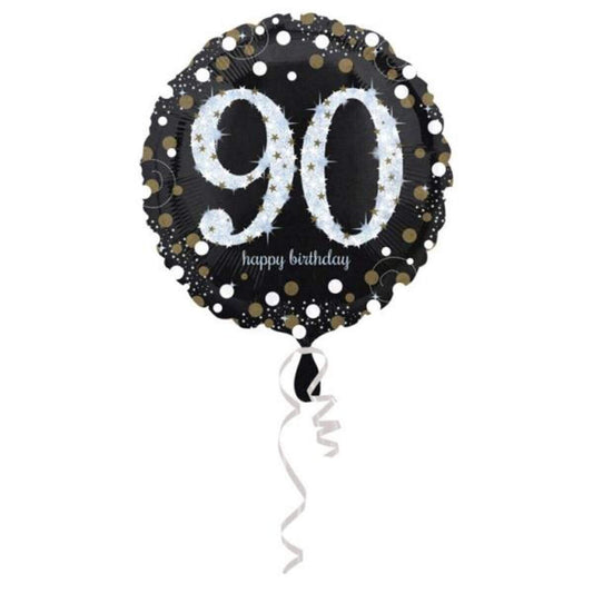 amscan Folienballon Happy Birthday 90 holographic