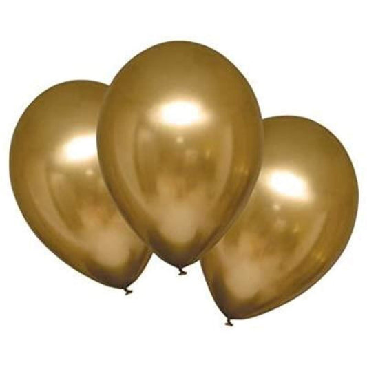 amscan Luftballons Satin Luxe Gold, 27,5 cm, 6 Stück