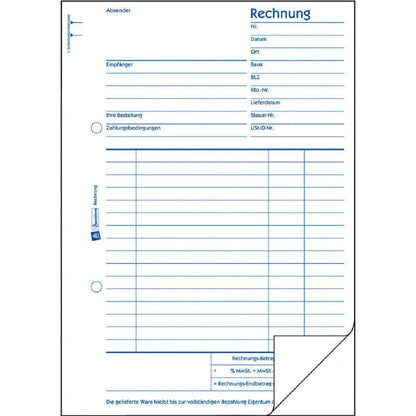 Avery Zweckform 704 Rechnung, A5, mit Blaupapier, 2x50 Blatt