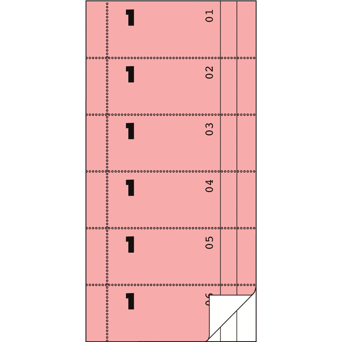 Avery Zweckform 831 Bonbuch, rosa, mit Kellner-Nr. 1-5, 300 Bons