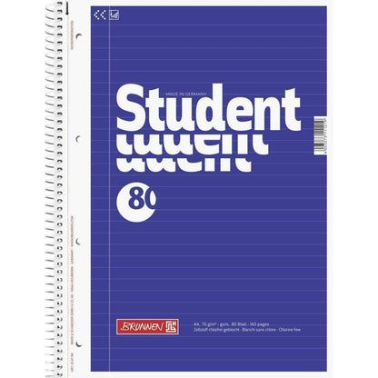BRUNNEN Collegeblock Student A4 liniert blau