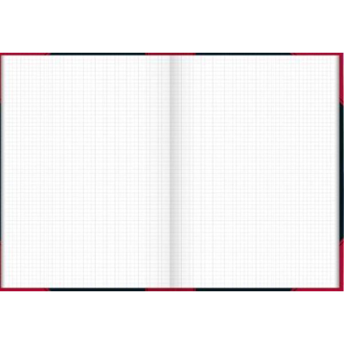 BRUNNEN Notizbuch A4 kariert schwarz mit roten Ecken