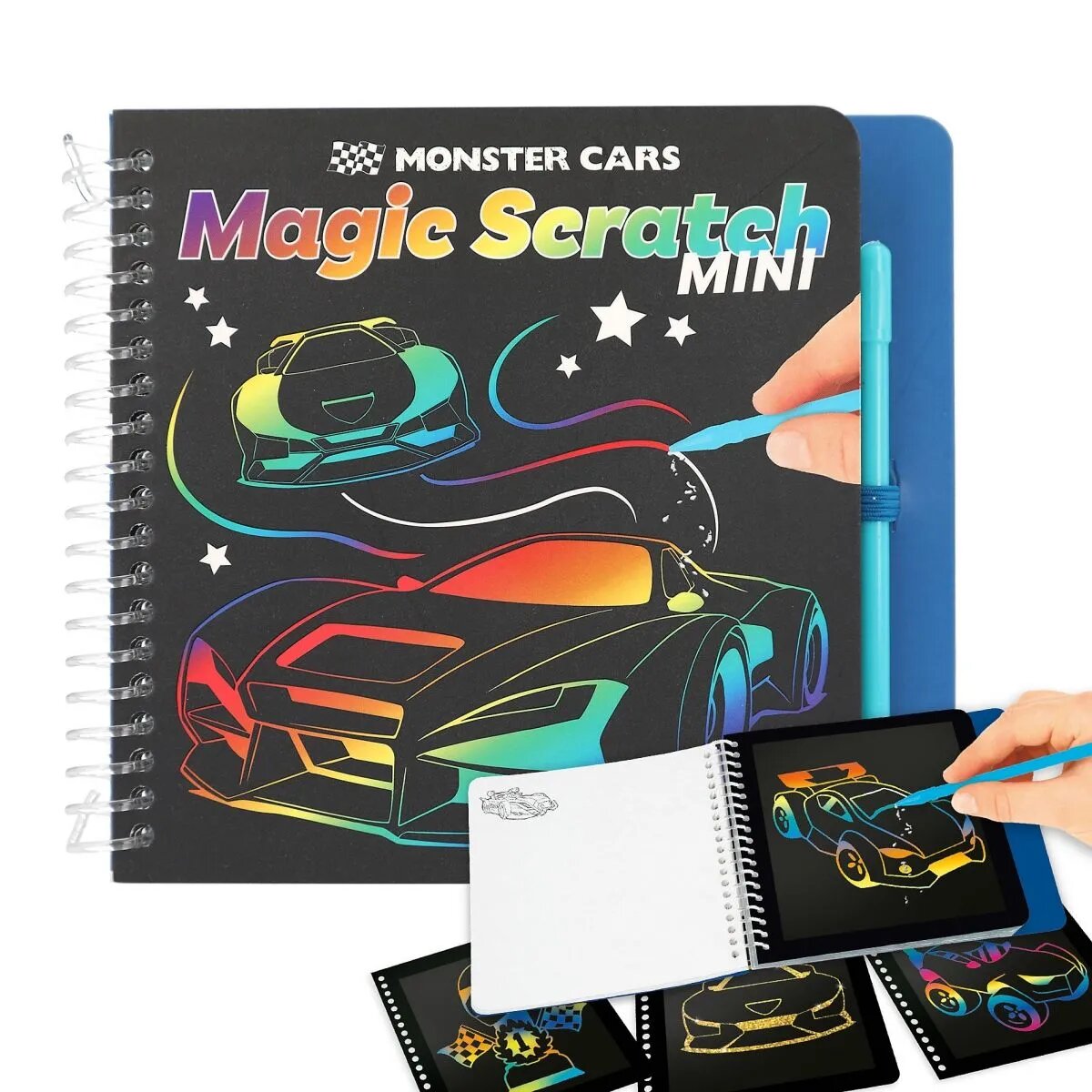 Depesche Mini Magic Scratch Book Monster Cars