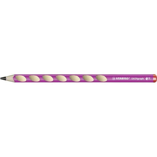 Ergonomischer Dreikant-Bleistift für Rechtshänder - STABILO EASYgraph in pink - Einzelstift - Härtegrad B