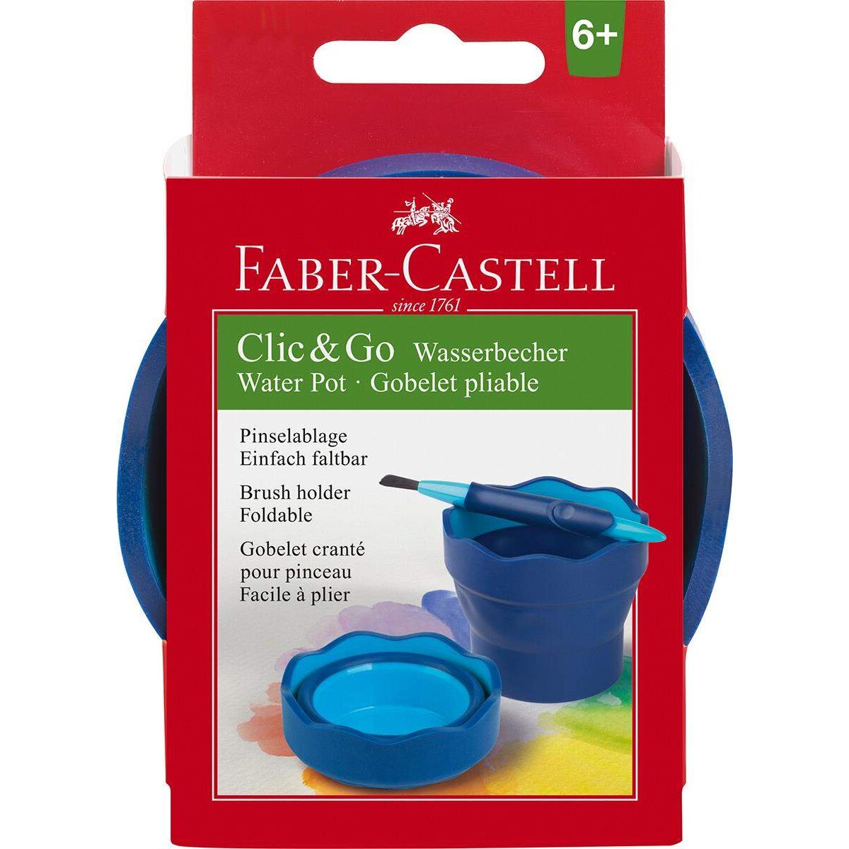 Faber-Castell Wasserbecher Clic&Go, blau