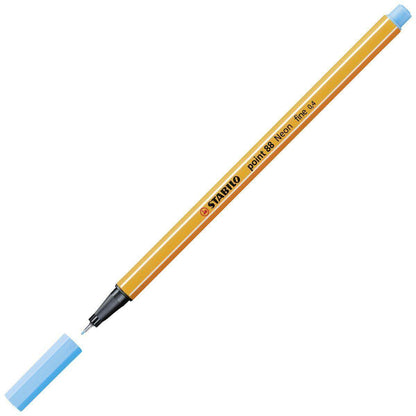 Fineliner - STABILO point 88 - Einzelstift - Neonfarbe, leuchtfarbenblau