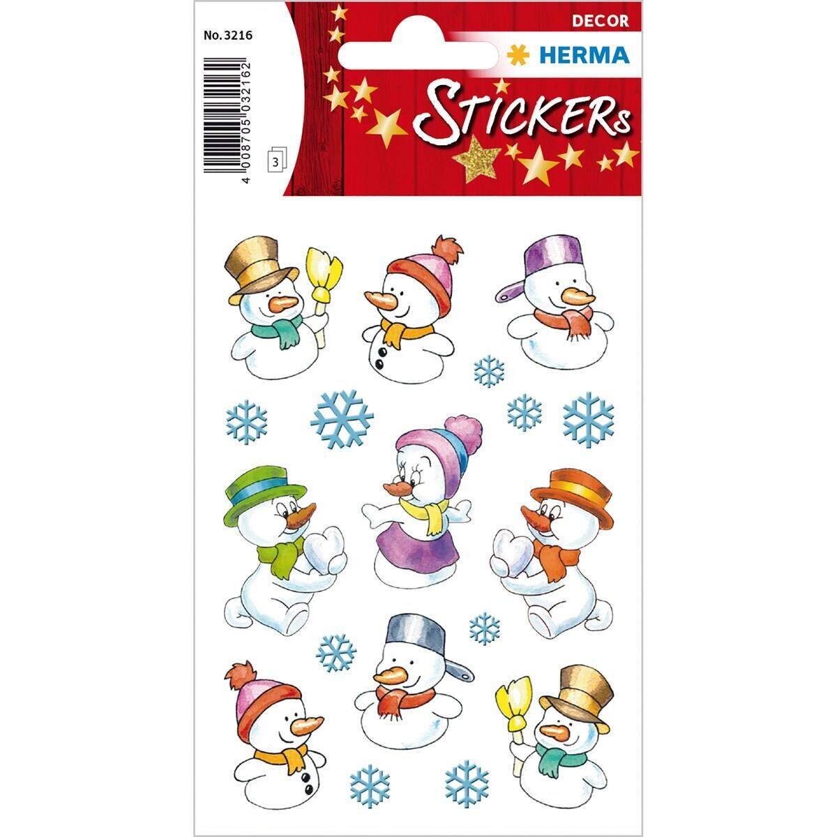 HERMA Weihnachts-Sticker Schneemänner