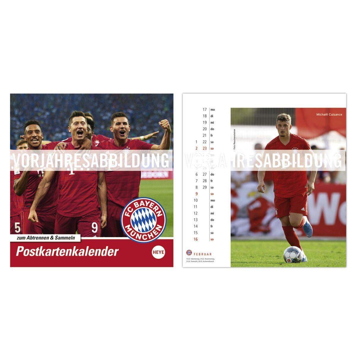 Heye Postkartenkalender FC Bayern München 2021