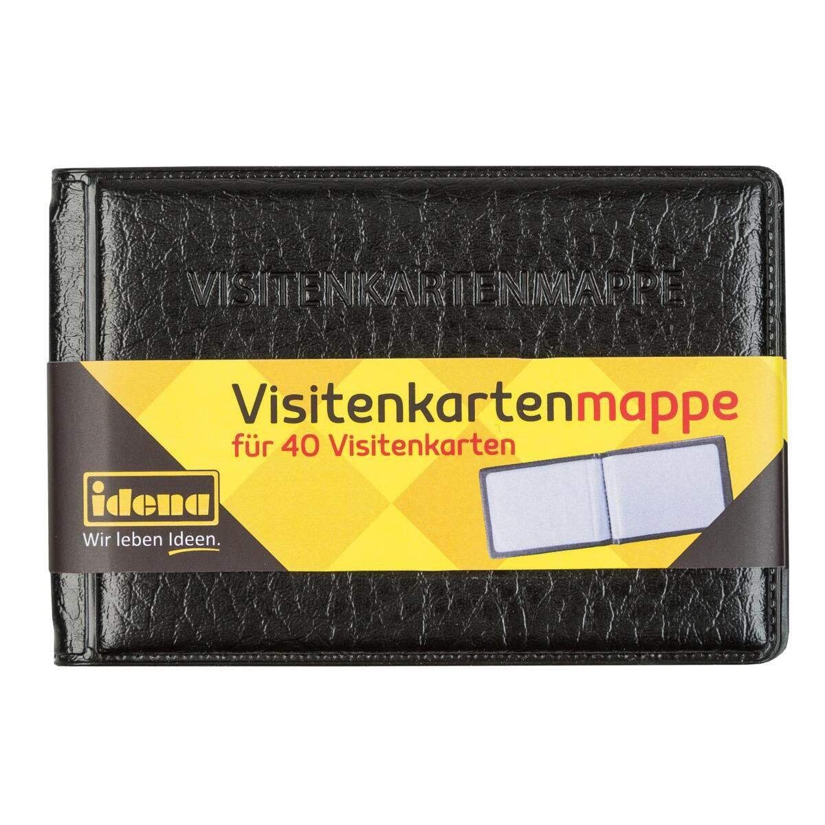 Idena Visitenkartenmappe für 40 Karten ca. 10x7cm