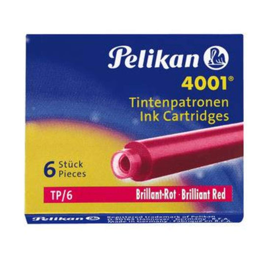 Pelikan Tintenpatrone 4001 TP/6, brillant-rot