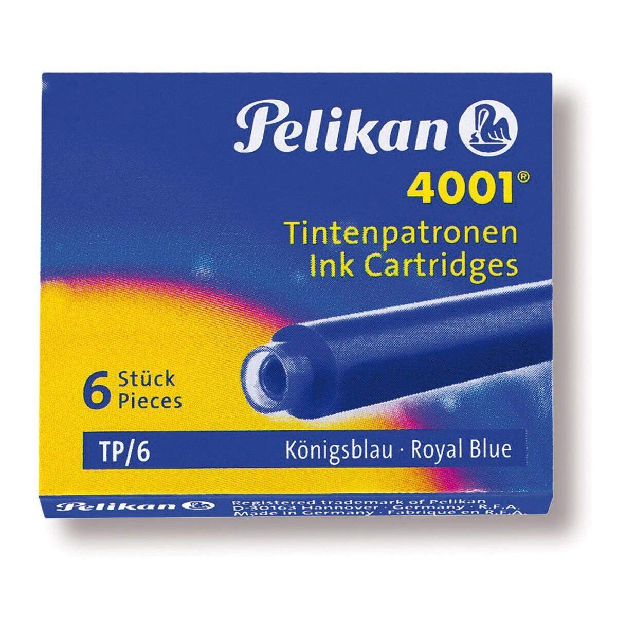 Pelikan Tintenpatrone 4001 TP/6, königsblau, 6 Stück