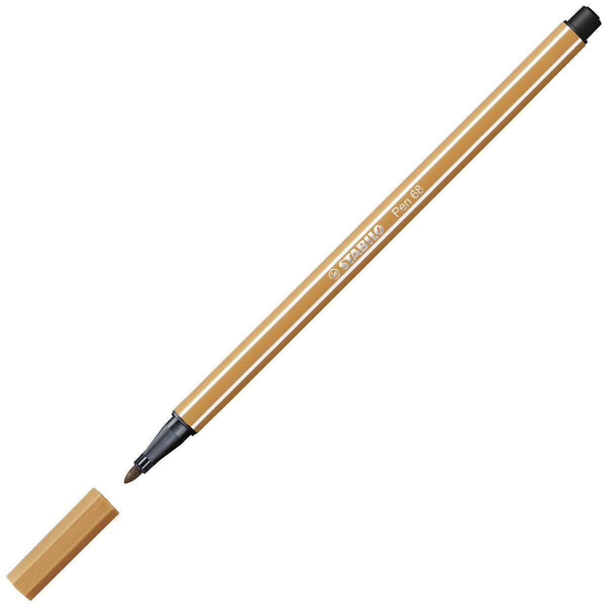 Premium-Filzstift - STABILO Pen 68 - Einzelstift - ocker dunkel