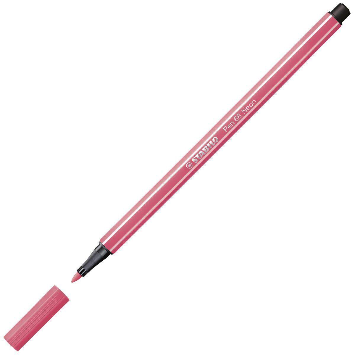 Premium-Filzstift - STABILO Pen 68 - Einzelstift - neonrot