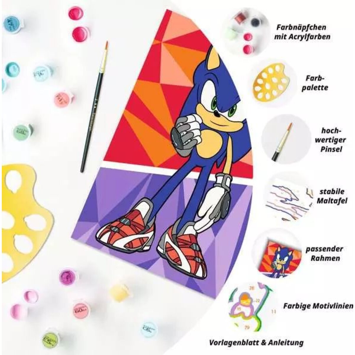 Ravensburger CreArt Sonic: New Yoke City - Malen nach Zahlen für Kinder ab 7 Jahren