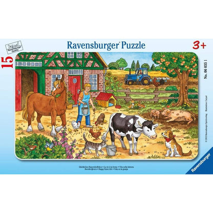 Ravensburger Puzzle Glückliches Bauernhofleben, 15 Teile