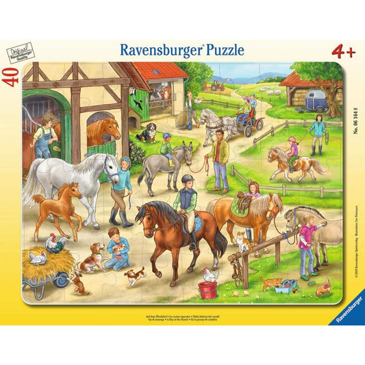 Ravensburger Rahmenpuzzle Auf dem Pferdehof, 40 Teile