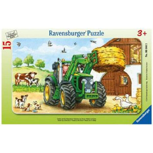 Ravensburger Rahmenpuzzle Traktor auf dem Bauernhof, 15 Teile