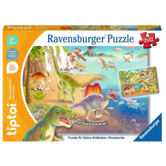 Ravensburger tiptoi® Kinderpuzzle ab 3 Jahren-Puzzle für kleine Entdecker: Dinosaurier