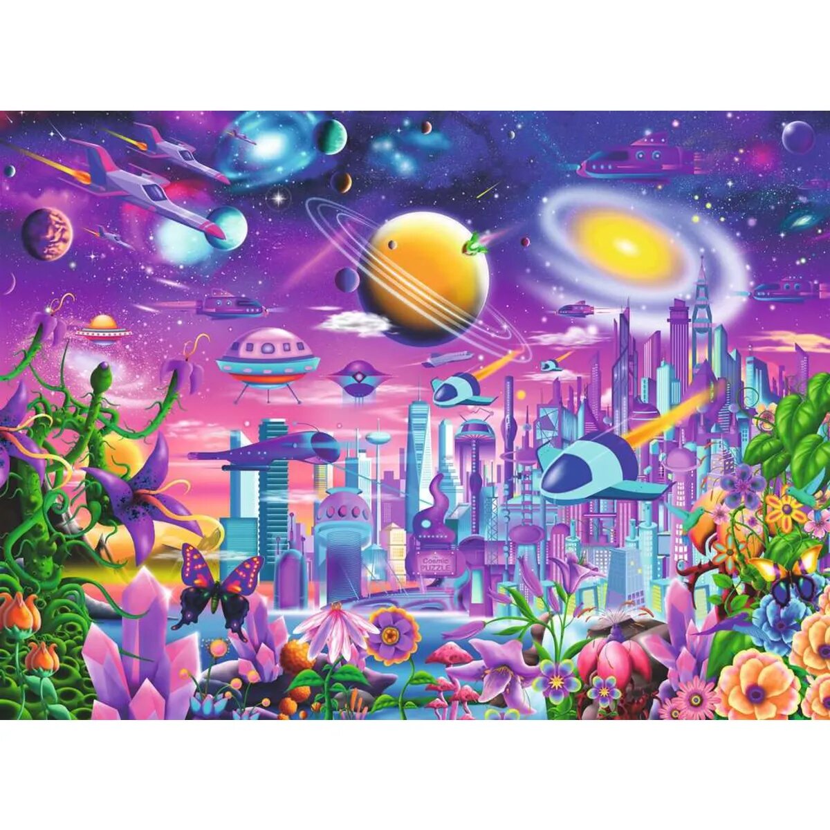 Ravensburger XXL Puzzle - Kosmische Stadt, 200 Teile