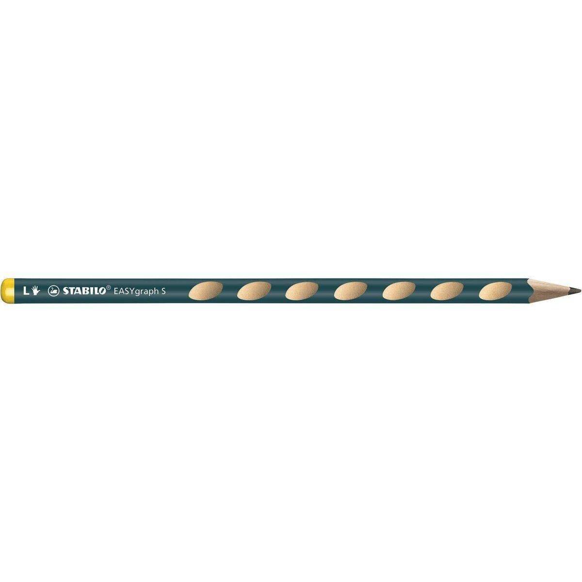 Schmaler Dreikant-Bleistift für Linkshänder- STABILO EASYgraph S in petrol - Einzelstift - Härtegrad HB