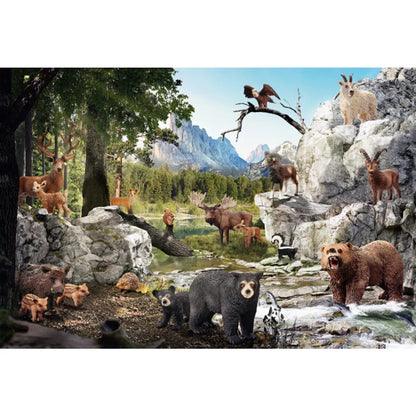 Schmidt Spiele Puzzle - Die Tiere des Waldes mit 2 Schleich®figuren 40 Teile