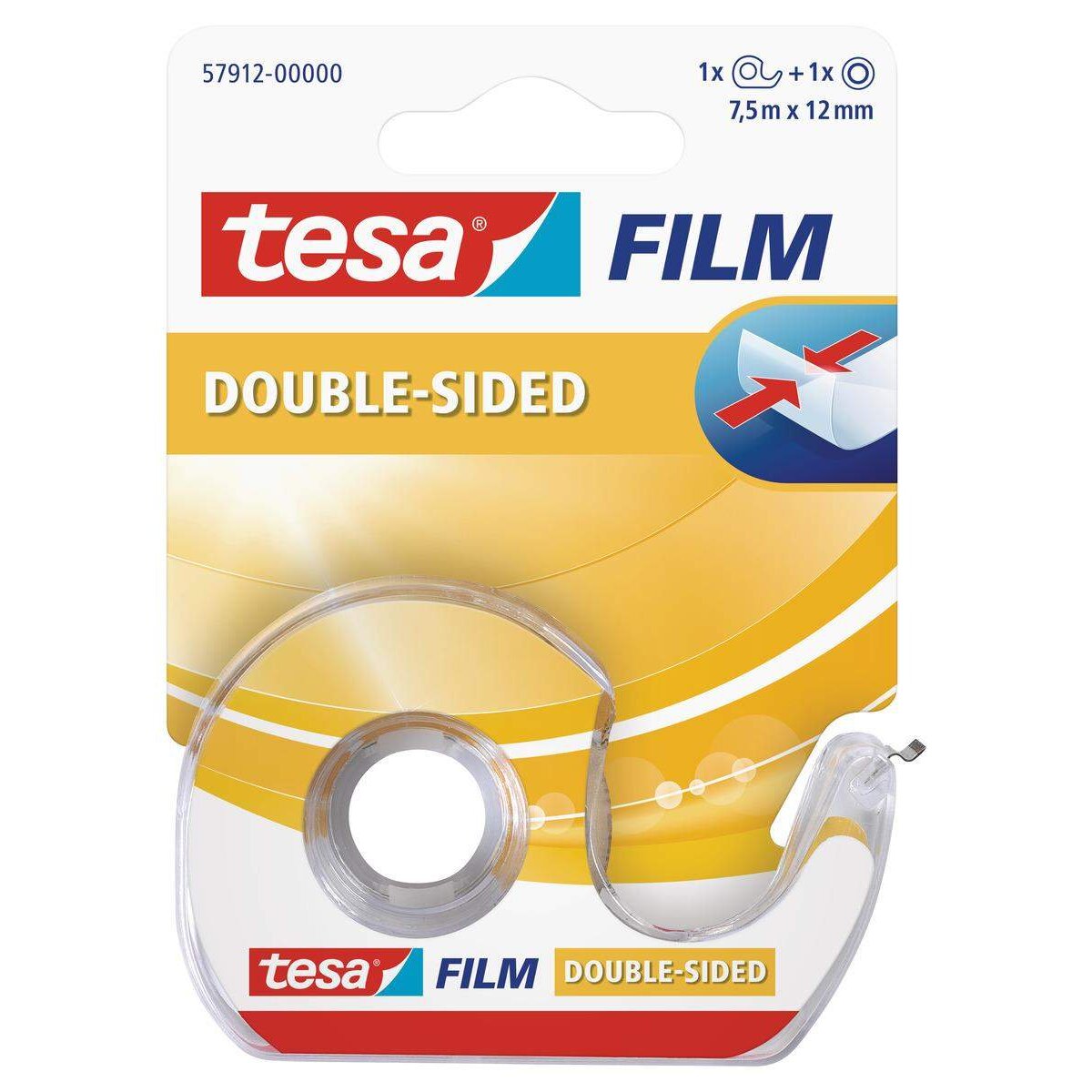 tesa Abroller inkl. 1 Rolle tesafilm doppelseitig 7,5mx12mm