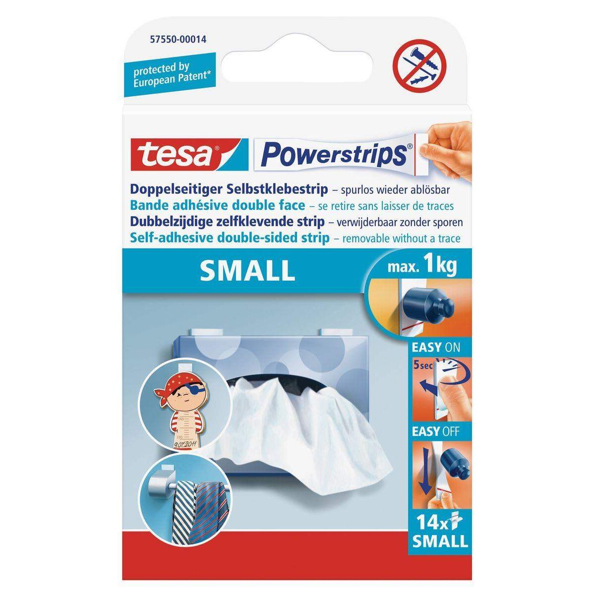 tesa Powerstrips Small, 14 Strips