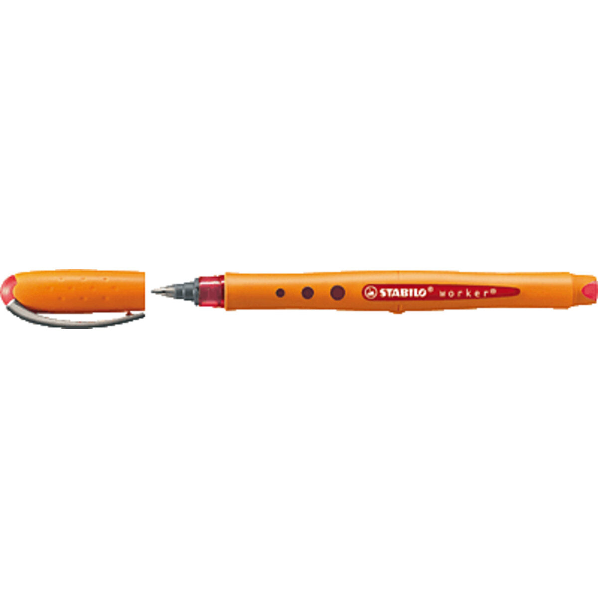 Tintenroller - STABILO worker+ - medium - Einzelstift - rot