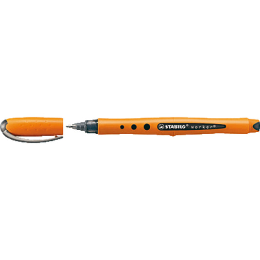 Tintenroller - STABILO worker+ - medium - Einzelstift - schwarz