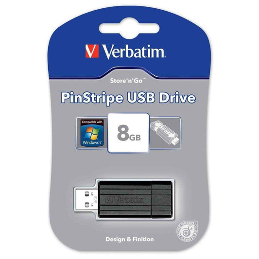 Verbatim 49062 8GB USB 2.0-Stick stripe, schwarz