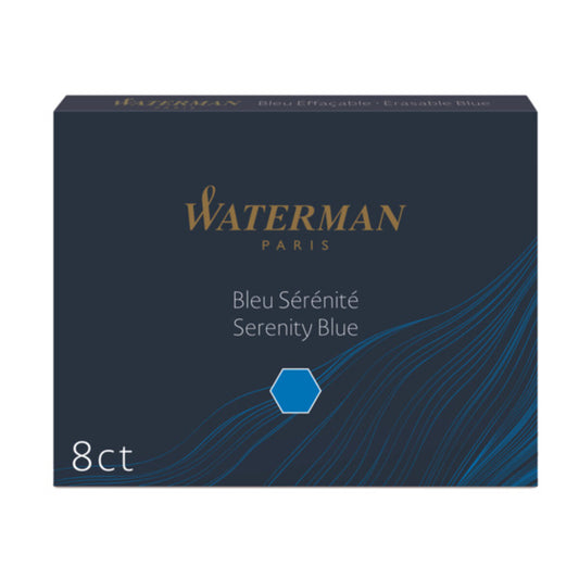 Waterman Tintenpatronen Standard Serenity Blue, 8 Stück