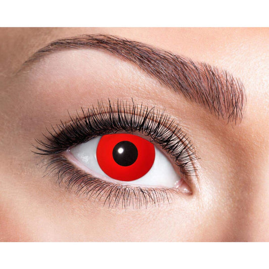 Zoelibat Eyecatcher - Farbige Kontaktlinsen für 12 Monate, Roter Teufel, 2 Stück